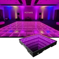 Pista de baile Led magnética boda portátil 3D interactiva Piste De Danse Lumineuse Led Infinity Mirror pista de baile inalámbrica