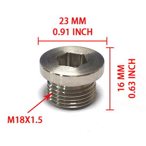 จี๋เซี่ย ปลั๊กสแตนเลส M18*1.5 น็อตปิดท่อไอเสีย อุปกรณ์ฮาร์ดแวร์ - Product Image 2