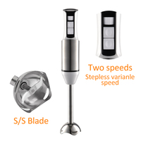 Mixeur Plongeant Électrique à Vitesse Variable Continue, Ensemble Fouet en Acier Inoxydable, Mousseur à Lait, Moteur en Cuivre Pur, Usage Domestique