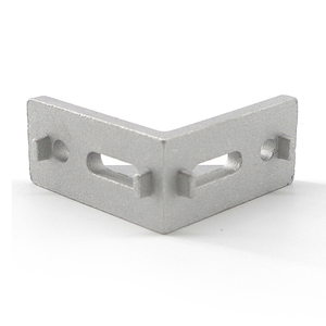 Produttore cinese 1028, staffa angolare triangolare in alluminio pressofuso a 2 lati con 4 fori, dimensioni 27*60, per profili in alluminio 3030, 3060, 6060. - Product Image 3
