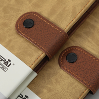 Libreta Depai 6418 Caramel, Agenda Semanal, Libreta de Cuentas, para Negocios, Oficina, Estudiantes, Planificador, Piel Sintética, 92 Hojas
