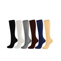 Chaussettes de compression graduée tricotées ODM pour la course et le cyclisme, en nylon respirant, soutien athlétique pour hommes et femmes