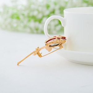 Broche de corsage haut de gamme pour femme, motif rose, en verre cristal, tulipe, pour mariage et mariée, très tendance - Product Image 4