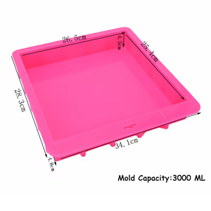 3000ML Square Silicone <b>Mold</b> - 101.44oz Large Cube Casting Tool for DIY Handmade Soap, Resin Jewelry, <b>Candle</b> & Wax Creations - Product Image 2
