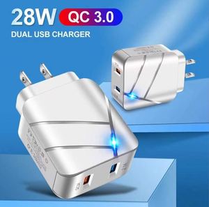 Nouveau chargeur rapide 27W à LED, QC3.0+2.1A, double USB, chargeur de téléphone, vente directe d'usine - Product Image 2