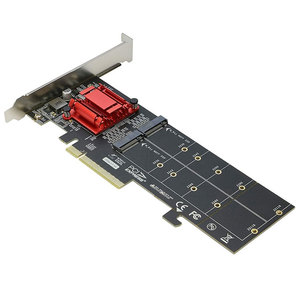 การ์ดแปลง M.2 NVMe SSD เป็น PCI-E 3.1 X8/X16 อะแดปเตอร์การ์ด M2 Pcie Nvme Ssd Riser - Product Image 1
