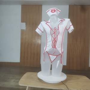 Лидер продаж, эротический женский костюм для косплея на Хэллоуин, белый костюм медсестры, женский сексуальный костюм для ролевых игр, комплект нижнего белья - Product Image 5