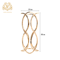 Support floral en métal doré Mank pour centre de table de mariage de style européen démontable pour décoration florale de table