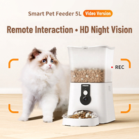 Distributeur automatique de nourriture pour animaux de compagnie Sunchain OEM 2026 avec contrôle du temps et des portions, interaction vidéo, surveillance à distance et connectivité via application