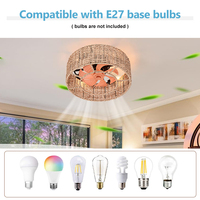 Design moderne Salle d'étude Salle à manger Villa Ménage Moteur à courant continu Télécommande Ventilateurs de plafond à led