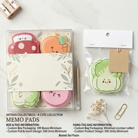 Bloc de Notas Adhesivas Mini con Diseño de Dibujos Animados para Aliviar el Estrés, Bloc de Notas Autoadhesivas con Forma de Frijol para Niños Escolares, Papelería, 80 Hojas/unidad