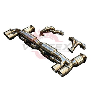 ท่อไอเสียไทเทเนียม Vortex High Flow สำหรับ Porsche 911 991.1 991.2 Turbo S ระบบ Catback พร้อมเฮดเดอร์และอะไหล่แต่ง - Product Image 2