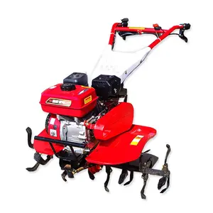 Agricultural Machinery Equipment Diesel 6HP Cultivator Multifunctional Motocultor Two Wheel Power Mini Tiller Walking Tractor