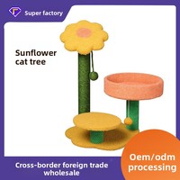 Ensemble de meubles interactifs pour chat en forme de tunnel champignon avec balles et poteaux en sisal pour grossistes en articles pour animaux de compagnie – Vente directe usine