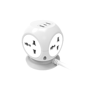 Thế giới quốc tế Anh Dải điện phổ <span class=keywords><strong>USB</strong></span> sạc cổng 4 đầu ra 13A Đánh giá hiện tại nhựa Cube adapter cắm với ổ cắm - Product Image 3