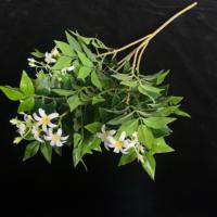 Vente en gros de haies artificielles à longues branches, feuilles vertes, fleurs de cerisier, en PE moderne, pour décoration murale et de table à la maison