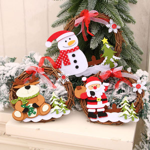 Guirlande de Noël en rotin, décorations de Noël, décorations pour portes, décorations pour hôtels et centres commerciaux, couronnes et arrangements floraux - Product Image 4