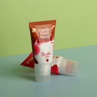 Tube cosmétique en plastique PE à prix d'usine, 30ml 50ml 60ml, souple à presser avec 5 billes roulantes, pour crème blush et massage, emballage personnalisé