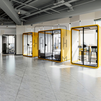 Cabines de bureau acoustiques mobiles insonorisées, cabine téléphonique de bureau, espace de travail privé jusqu'à 2 places avec mobilier, cabine de bureau