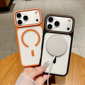 Nouvelle coque magnétique transparente mate en PC et TPU pour iPhone 18 17 16 15 14 13 12 11 Pro Max Plus, compatible avec la recharge sans fil Air - Product Image 3