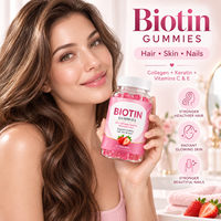 Gummies de biotine en marque blanche OEM/ODM avec collagène, kératine et vitamine C – Complément beauté cheveux, peau, ongles pour femmes adultes
