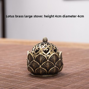 Porte-encens en cuivre en forme de gourde, mini, créatif, style japonais, goutte d'eau, ligne cachée, antique, petit modèle religieux Dehua D167 - Product Image 3