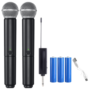 Microphone sans fil professionnel <span class=keywords><strong>PG58</strong></span>_2.4G à condensateur cardioïde en plastique et métal, portable, à main, avec suppression du bruit - Product Image 1