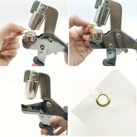 Kit de pinces à œillets pour travaux d'aiguille, outil de pose d'œillets, poinçonneuse portable, presse-boutons, machine à œillets pour tissus, outil publicitaire