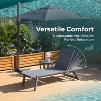 Chaise longue moderne en aluminium, mobilier d'extérieur toutes saisons, chaise longue réglable en maille pour patio, bord de piscine, balcon