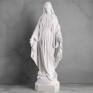 Statua della Vergine Maria Velata Scolpita a Mano in Marmo, Decorazione Personalizzata di Alta Qualità per Musei d'Arte - Product Image 2
