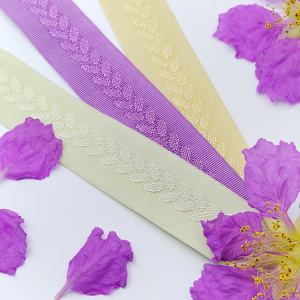 Custom Decorative Sewing textile Trim 6mm PET clothes Ribbon <b>Elastic</b> Low-Carbon Printed Recyceltes Sustainable Webbing - Product Image 3