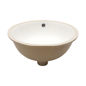 Modern Egg Shape Ceramic Under Counter <strong>Bathroom</strong> Vanity <strong>Sink</strong> <strong>Bowl</strong> White Oval Vessel with Size 19" X 16" Basin - Product Image 1