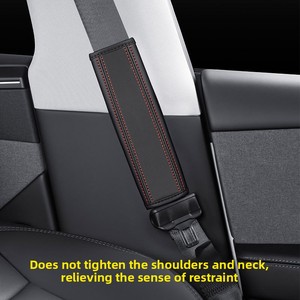 Protector de Cinturón de Seguridad para Auto, Universal, de Cuero, Transpirable, para Hombro y Cuello, Diseño Práctico OLIVER, Compatible con 30 Modelos - Product Image 3