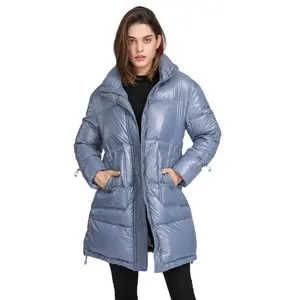 2021 personnalisé mode décontracté femme dames vers le bas remplissage bulle longue grande taille femmes veste et doudoune manteau d'hiver pour les femmes