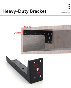 Heavy-Duty Single-Side góc bên phải khung thép đen Kệ <span class=keywords><strong>L</strong></span> khung cho đồ nội thất phần cứng Single Side hỗ trợ - Product Image 5