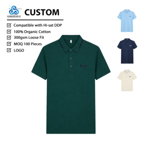 Camisa <span class=keywords><strong>Polo</strong></span> de Algodón Orgánico <span class=keywords><strong>Verde</strong></span> <span class=keywords><strong>Oscuro</strong></span> Sólido, Corte Entallado, Personalizada, para Vestimenta Formal de Oficina y Reuniones Importantes con Clientes - Product Image 1