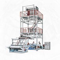 Machine de soufflage de film plastique automatique à haute vitesse Hongtong, 2 vis, ABA, 2 couches, pour film PE, LDPE, HDPE, LLDPE