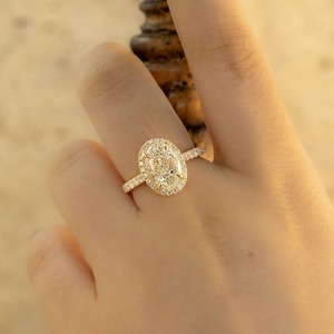<b>Unique</b> Design Lab Grown Diamond <b>Ring</b> Brilliant Cut 14K Gold Plated IGI Certified 2.5 Carat <b>Engagement</b> Bridal Wedding Jewelry - Product Image 1