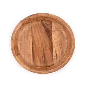 Plateau de service rond artisanal en bois de manguier, grand centre de table décoratif, bol à salade de fruits en bois, plateaux de rangement pour table - Product Image 2