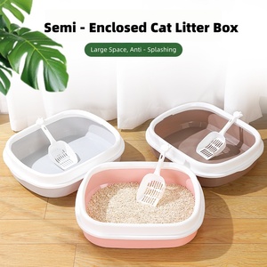 <span class=keywords><strong>Bac</strong></span> à litière pour chat en plastique de grande taille XL avec côtés hauts, écologique et de grande capacité - Product Image 3