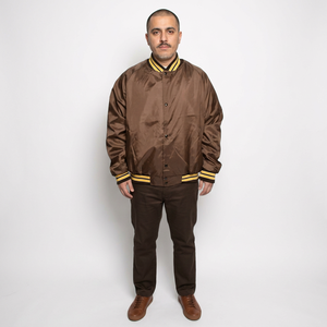 Customizable Satin Baseball Varsity <b>Jacket</b> with Embroidered Patches <b>Men's</b> <b>Long</b> Sleeve College <b>Jacket</b> for Winter - Product Image 1