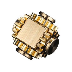 Tinh khiết Brass Cube bánh răng liên kết chống lo lắng thần tài <span class=keywords><strong>spinner</strong></span> Đồ chơi tốc độ cao độ chính xác vật liệu đồng thau - Product Image 1