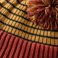 Bonnet d'hiver côtelé en acrylique 100% avec pompon, style urbain, personnalisable avec logo, marque privée, faible MOQ, fabrication OEM/ODM Highfly
