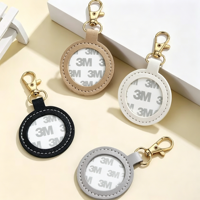 Étiquettes de bagage promotionnelles en cuir PU personnalisées avec fenêtre de finition intégrée, autocollantes pour valises