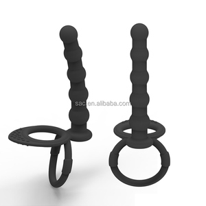SacKnove 54021 New Double Ring Silicone Pull Beads g <strong>Point</strong> Back Court Female Male Prostate Adult Sex Toys Anal Dilator for <strong>Men</strong> - Product Image 3