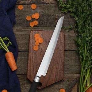 มีดซาชิมิญี่ปุ่น สแตนเลส 21 ซม. มีดทำครัวสำหรับหั่นป<span class=keywords><strong>ล</strong></span>า ซูชิ หั่นเนื้อ สำหรับเชฟ - Product Image 1