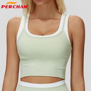 Top de Yoga e Corrida Personalizado por Atacado, Colorido, com Contraste, Respirável, de Dupla Camada, para Treino e Esportes - Product Image 3