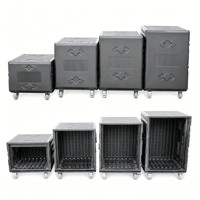 Boîte de rangement 8U-12U-14U-16U avec roulettes, étui détachable ignifuge et anti-collision pour équipement audio, vidéo et éclairage professionnel