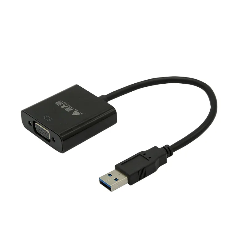 High Speed USB 3.0 Male To VGA Female Display Port Adapter Converter Cable