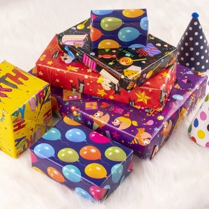 Custom Eco-Friendly PE Double-Sided Craft <b>Paper</b> <b>Roll</b> 100GSM Recyclable Digital Printing Happy Birthday Gift <b>Wrap</b> Custom Logo - Product Image 3